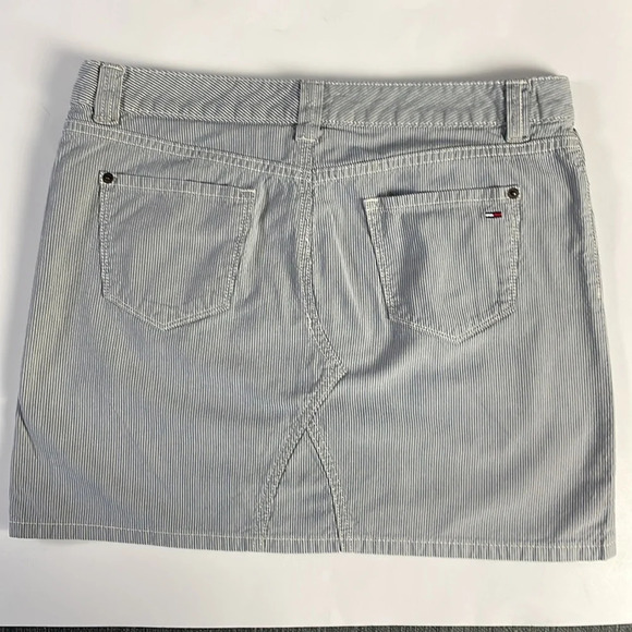 Tommy Hilfiger Striped Mini Skirt Size 10 Blue White - Picture 6 of 12